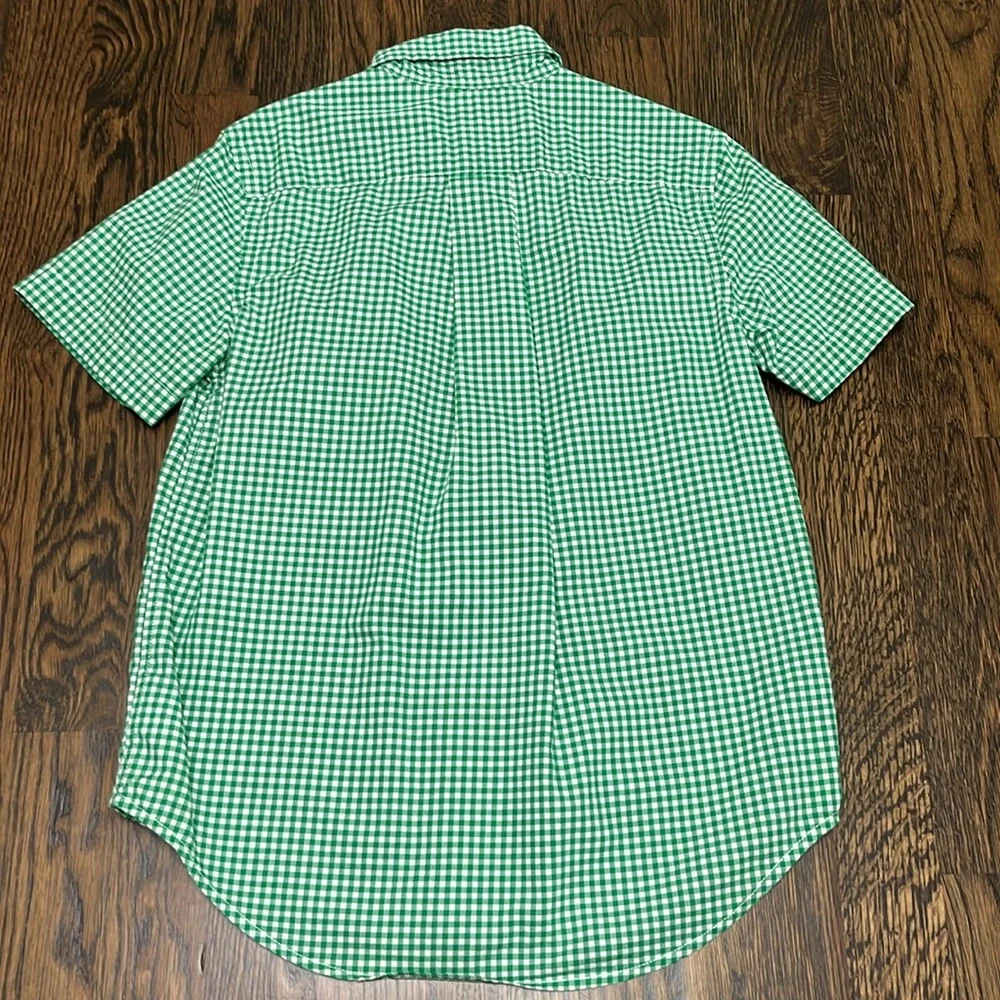Ralph Lauren Green Gingham Poplin Shirt size 8